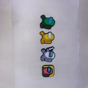 4 Among Us Croc Charms